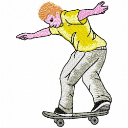 Skateboard Embroidery Design 7 Skateboard Embroidery Design 7